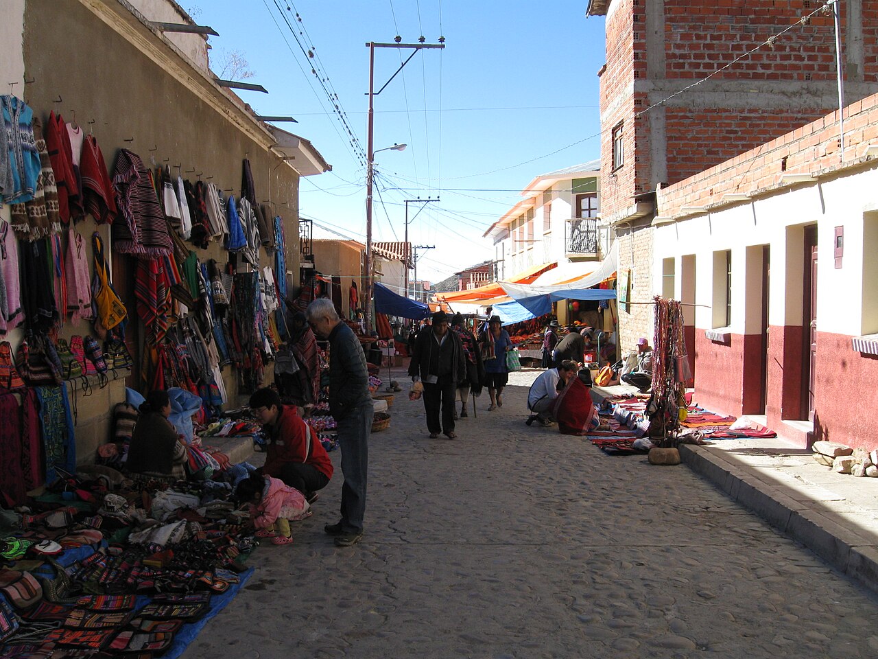 Mercado de la población local en Tarabuco